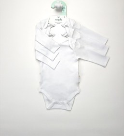 Resim Sezgibaby Unisex, Bebek Uzun Kol % 100 Pamuk 3'lü Çıtçıtlı Body & Zıbın 0-3 Ay / 3-6 Ay / 6-9 Ay Beyaz 
