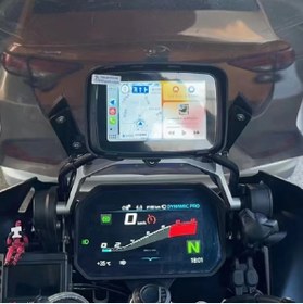 Resim GÜMRÜK BEY SS-MTC5 5 İnç Dokunmatik Ekranlı Motosiklet İçin GPS Navigasyon Çift Bluetooth Su Geçirmez IP67 