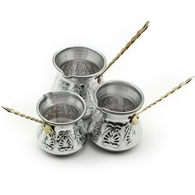 Resim Alüminyum Nakışlı Cezve Seti 