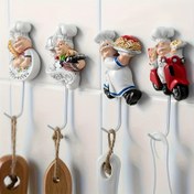 Resim 4 adet Şef Bebek Duvar Dekorasyonu saç tokası; Kalın Şef Mutfak Dekorasyonu; Reçine Duvar saç tokası; Reçine Yapışkan saç tokası; Ev, Bahçe, Garaj Düzenleme Aracı saç tokası, Kullanım Kançaları 