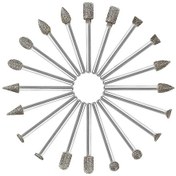 Resim Vkemall 20'li Elmas Uçlu Döner Alet Taşlama Seti - 3mm Şaftlı Evrensel Taş Oyma Uçları 