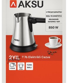 Resim Aksu T76 Elektrikli Cezve Türk Kahvesi Makinesi 