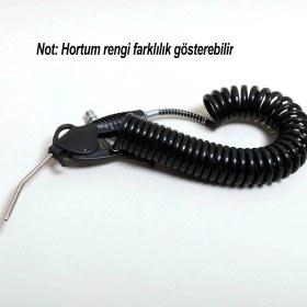 Resim Yt Hava Kompresörü Tabancalı Spiral Hava Hortumu 5 Metre Kompresör Seti 