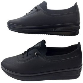 Resim Ayzen Kadın Siyah-siyah Lastikli Ortopedik Taban Günlük Şık Ayakk Siyah 