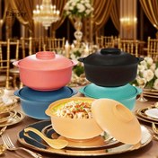 Resim Dört Parça Büyük Kapasiteli Kase Kapaklı Uzun Kaşık 1100ml/38oz Taşınabilir Çorba Kasesi Kore Tarzı Ramen Kasesi Çift Akşam Yemeği Kasesi Aile Restoranı Romantik Kase 