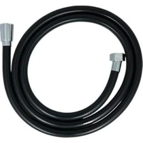 Resim 150CM Modern Siyah Pvc Duş Hortumu, Esnek ve Patlamaya Dayanıklı - Paslanmaz Banyo Hortumu 5 Yıl Garanti 