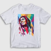 Resim Presmono Unisex Çocuk Beyaz Colors Bob Marley T-Shirt 