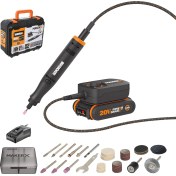 Resim WX739 Makerx 20VOLT 2.0AH. Kömürsüz Profesyonel Kalem Tipi Devir Ayarlı Gravür Seti + 34 Parça Aksesuar 