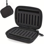 Resim 1 adet Siyah Yüksek Kaliteli Balıkçılık Yem Depolama Çantası Fermuarlı Kapanış - Kamp ve Balıkçılık Ekipmanı için Taşınabilir Pullu Kanca Düzenleyici, Balıkçılık Aksesuarı 