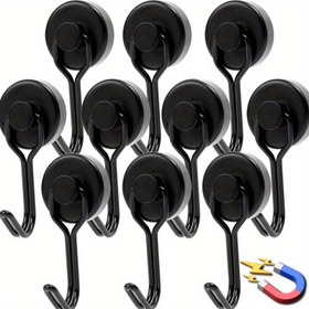 Resim Çok Yönlü Döner Manyetik Kanca - Güçlü, Paslanmaz Metal, Anahtarları, Havluları ve Daha Fazlasını Buzdolapları ve Dolaplar Üzerinde Asmak İçin 