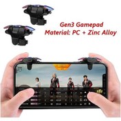 Resim Gen3 Gamepad-1 Çift Cep Telefonu Oyun Tetik Gamepad Pubg Telefon Oyun Denetleyicisi Amaç Çekim L1r1 Iphone Uyumlu Android İçin Anahtar Düğmesi 