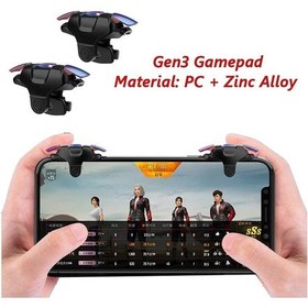 Resim Gen3 Gamepad-1 Çift Cep Telefonu Oyun Tetik Gamepad Pubg Telefon Oyun Denetleyicisi Amaç Çekim L1r1 Iphone Uyumlu Android İçin Anahtar Düğmesi 