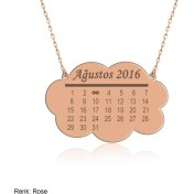 Resim İndigo Takı Bulut Figürlü Takvim Gümüş Kolye 