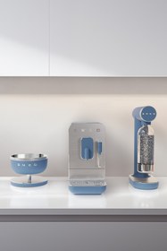 Resim SMEG Mat Storm Blue Espresso Otomatik Kahve Makinesi 