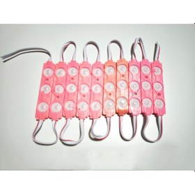 Resim Parmak Led Lamba Pembe 3 Led 140 Lümen 12 Volt 10,lu 