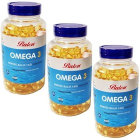Resim Balen Omega 3 Norveç Balık Yağı 1380 MG 200 Kapsül 3 Adet 