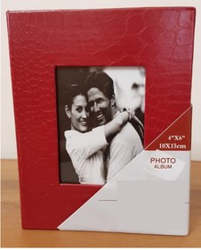 Resim Vural Foto Baskı 100lü 10x15cm Fotoğraf Albümü KIRMIZI - Deri kaplı Foto pencereli - Aile resimleri için album 