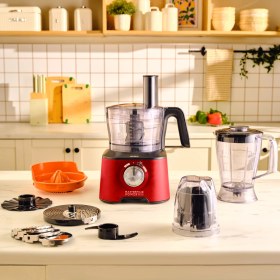 Resim Karaca Mastermaid Power Multifunctional 10 in 1 Imperial Red Gıda Hazırlama Seti 
