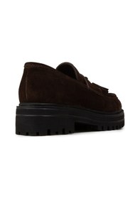 Resim Deery Kadın Hakiki Süet Kahverengi Püsküllü Loafer - 02020zkhve01 Kahverengi 