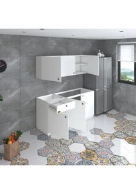 Resim Kenzlife Hazır Mutfak Seti Heyula Byz 180 Cm Genişlik Üst Tezgahsız 