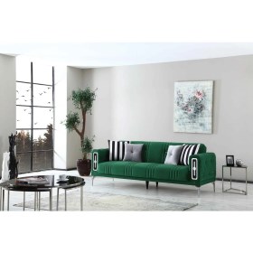 Resim İpek Mobilya Casa Üçlü Koltuk Yeşil 