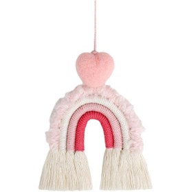 Resim Suntek Araba Asılı Dekorasyon Sarkan İç Kolye Dekor Pembe 