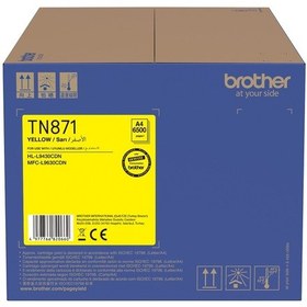 Resim Brother Tn-871y Yüksek Kapasiteli Toner Sarı 6.500 Sayfa 
