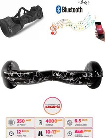 Resim Elektrikli Kaykay Hoverboard Bluetooth Hoparlörlü 6.5 Inch Grafiti Desenli Çanta Hediye 