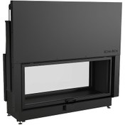 Resim Echa Tech Asansörlü Tünel Çelik Şömine Haznesi İki Yüzlü 140 X 60 