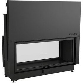 Resim Echa Tech Asansörlü Tünel Çelik Şömine Haznesi İki Yüzlü 140 X 60 