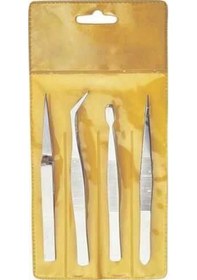 Resim Prolink Py-019 Paslanmaz Çelik Cımbız Seti 4'lü 