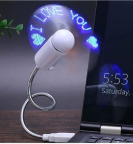 Resim Mini Usb Ledli I Love You Yazılı Fan, Mini Usb Vantilatör 