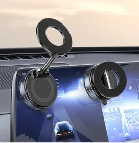 Resim Powerfox 360 Derece Dönebilen Ayarlanabilir Mıknatıslı Uzayabilen Araç Tutucu Vantuz 