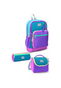 Resim Coral High Kids Pembe Pastel Renkli 3 Lü Okul Çanta Seti Set0123759 