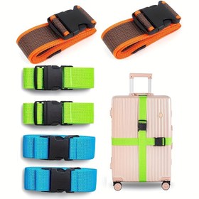 Resim 2/4-Lu Moda Valiz Kemerleri, Ayarlanabilir Seyahat Aksesuarı, Hırsızlığa Karşı Çanta Kemeri, Polyester ve Spandeks Malzeme, Çeşitli Valiz Boyutları için Güvenli Oturum - Yılbaşı ve Noel Hediyeleri için İdeal 