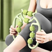 Resim 9 Tekerlekli Dairesel Bacak ve Uyluk Masaj Aleti - Dayanıklı Plastik Yoga Rulosu, Kas Rahatlatma, Derin Dokulu Basınç, Ev Spor Salonu & Antrenman Sonrası - Kadınlar için Fitness ve Kendine Bakım Esansiyeli, Benzersiz Dokuz Tekerlek Tasarımı, Sağlam Tutma Kolu, Ergonomik Tasarım, Yüksek Kaliteli Yapı, Kendi Kendini Masaj Aracı, Sağlık İhtiyaçları 