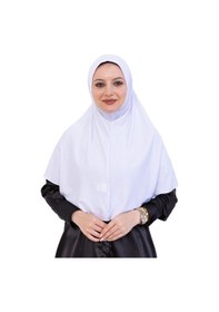 Resim Modish Group Tek Parça Hazır Başörtüsü Türban Şal Kolay Takılan Uzun Şal Viskon Beyaz 