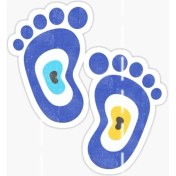 Resim Tsc 17 cm Nazar Bebek Sticker Yapıştırma Etiket Araba Cam Md4 