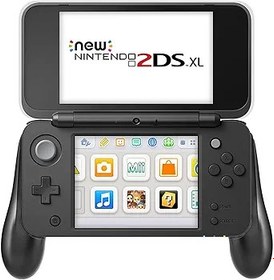 Resim Gorliskl Nintendo 2DS XL için 1 Stylus ve 1 Şeffaf Kılıf ve 1 Ekran Koruyucu ile El Kavrama Tutacağı Kılıf Braketi 
