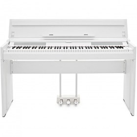 Resim Artesia A-24-WH Dijital Piyano - Mat Beyaz (Başlangıç/Orta - Mobilya Tipi Piyano) | Şık Mat Beyaz Finish, Bluetooth ve USB Bağlantısı, Kayıt ve Metronom Özelliği | Ölçüler: 1360 x 385 x 775 mm 
