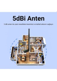 Resim Dm Ad083 650 Mbps Usb Wireless Adaptör Wifi Alıcı Verici Access Point 