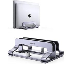 Resim Storemax Ugreen Masa Için Dikey Dizüstü Bilgisayar Standı Çift Yuvalı Dizüstü Bilgisayar Standı Tutucu Ayarlanabilir Alüminyum Masaüstü Standı MacBook Air Pro, Microsoft Surface Laptop 4, Lg Gram 17 ile 
