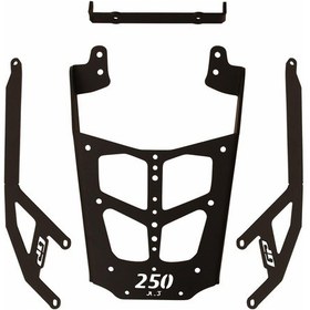 Resim GP Kompozit Bajaj Pulsar F 250 2022-2024 Uyumlu Arka Çanta Demiri Siyah 