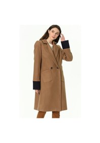 Resim Z6640 Dewberry Bayan Palto-Camel 