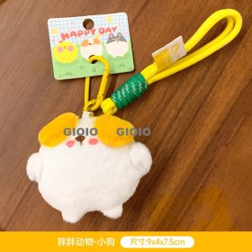 Resim Silver1 Peluş Bebek Aşk Düğmesi Çanta Kolye Sevimli Biblolar Bebek Çekicilik Küçük Kolye Anahtarlık (Yurt Dışından) 