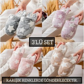 Resim Slipcat 3'lü Paket Terlik Ev Terliği Çeyiz Bohça Seti 