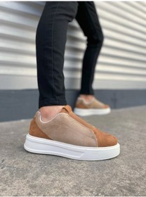Resim Jy007 Alba Bağcıksız Süet Erkek Günlük Sneaker Ayakkabı Sbt Taba/vizon Taba 