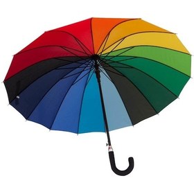 Resim Mobgift Gökkuşağı Baston Şemsiyesi (Rengarenk) (509313106) Çok Renkli 