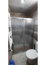 Resim Girayduşakabin 120cm İle 140cm Arası Parlak Profil Mika Kabin Gümüş 