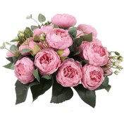 Resim Reedark Yapay Şakayık Çiçekleri - Pembe Dekoratif Çiçek Seti 3 Adet Düğün & Ev Süsleme 